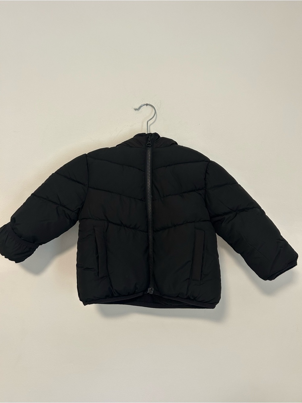 Swiss Tech Kids Black Hooded Puffer Coat